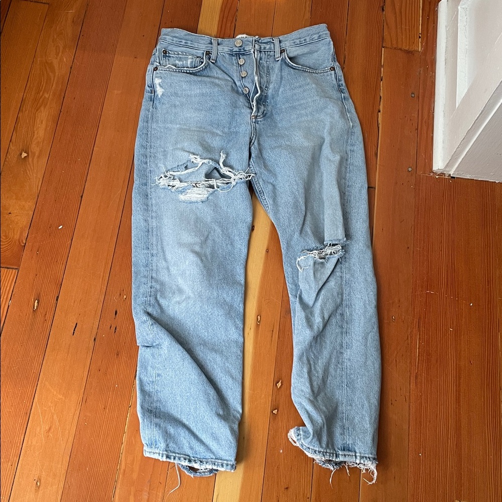 Agolde Light Blue Straight Leg Jeans